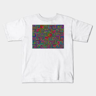 Vibrant Abstract Art Spirals Kids T-Shirt